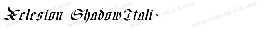 Xclesion ShadowItali字体转换